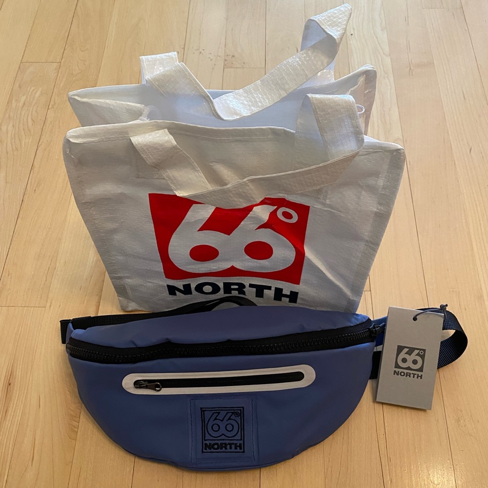 Icelandic 66 North Belt Bag in Slate Blue.